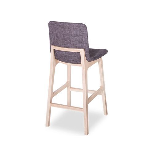 Ara Stool - Natural - Charcoal Fabric - 66cm Kitchen Seat height
