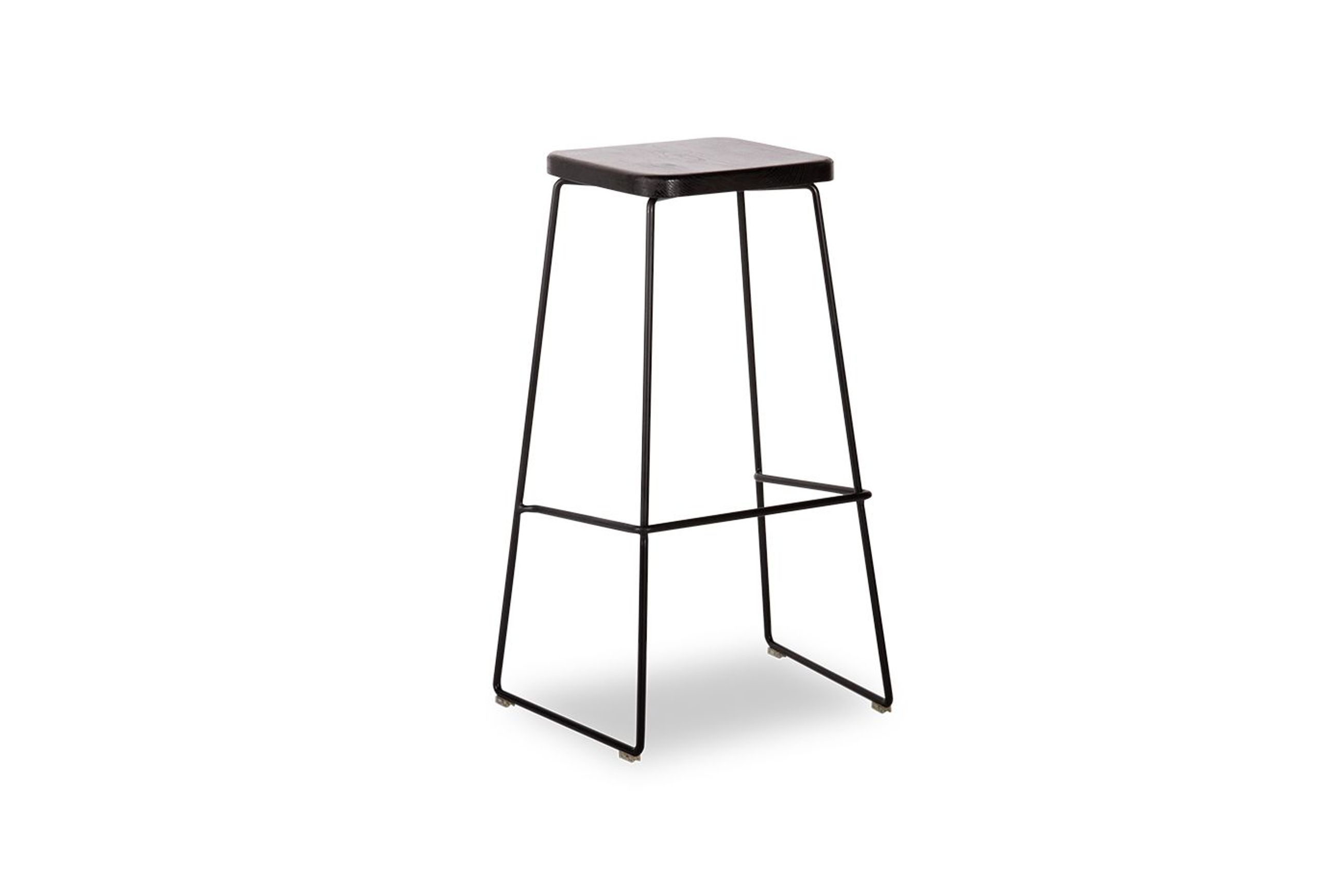 Hugo Bar Stool -  Black Seat - 78cm Square Seat