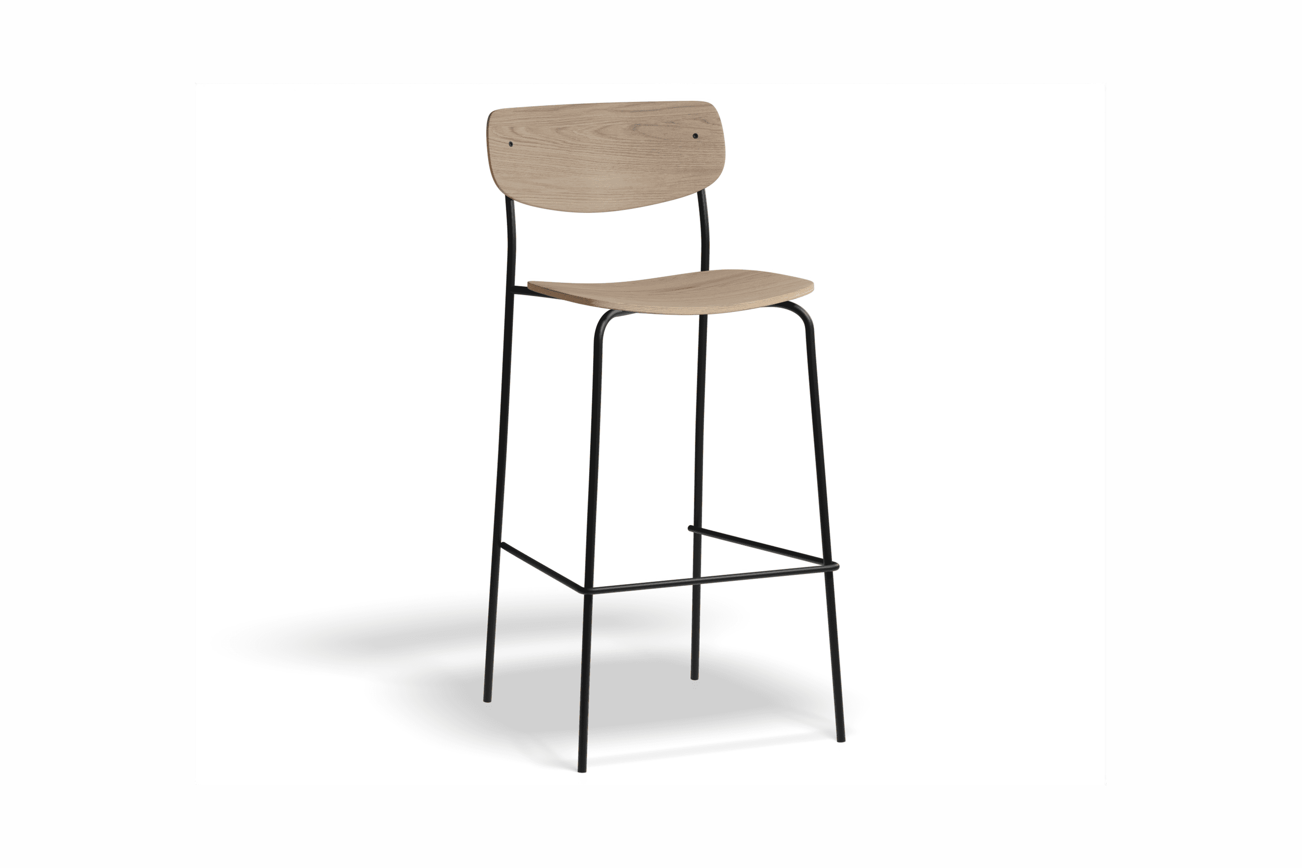 Rylie Stool - Natural Ash Seat and Backrest
