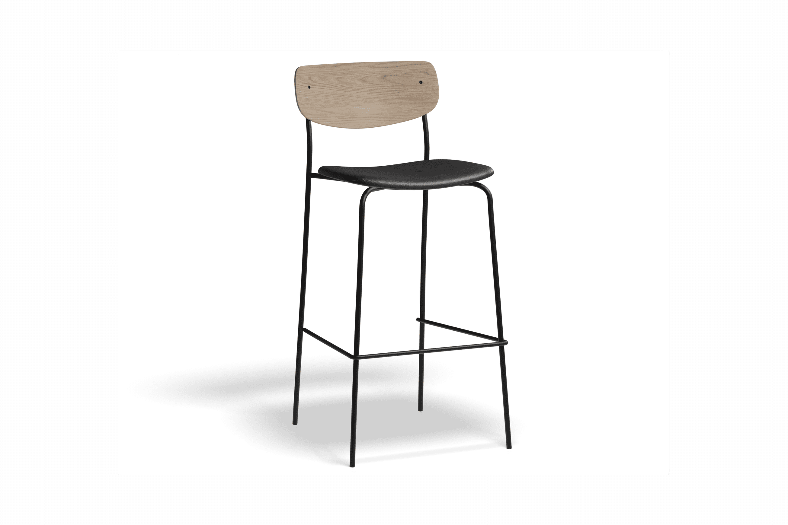 Rylie Stool Natural with Vegan Leather Seat