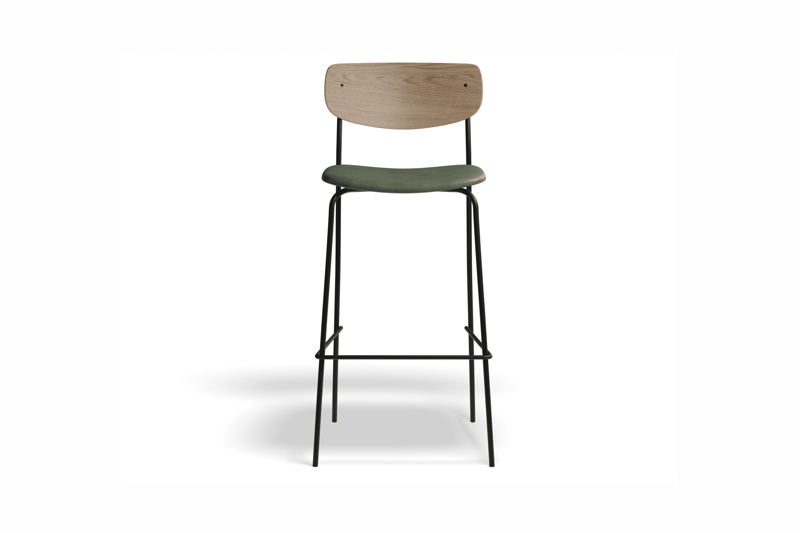 Rylie Stool Natural with Vegan Leather Seat
