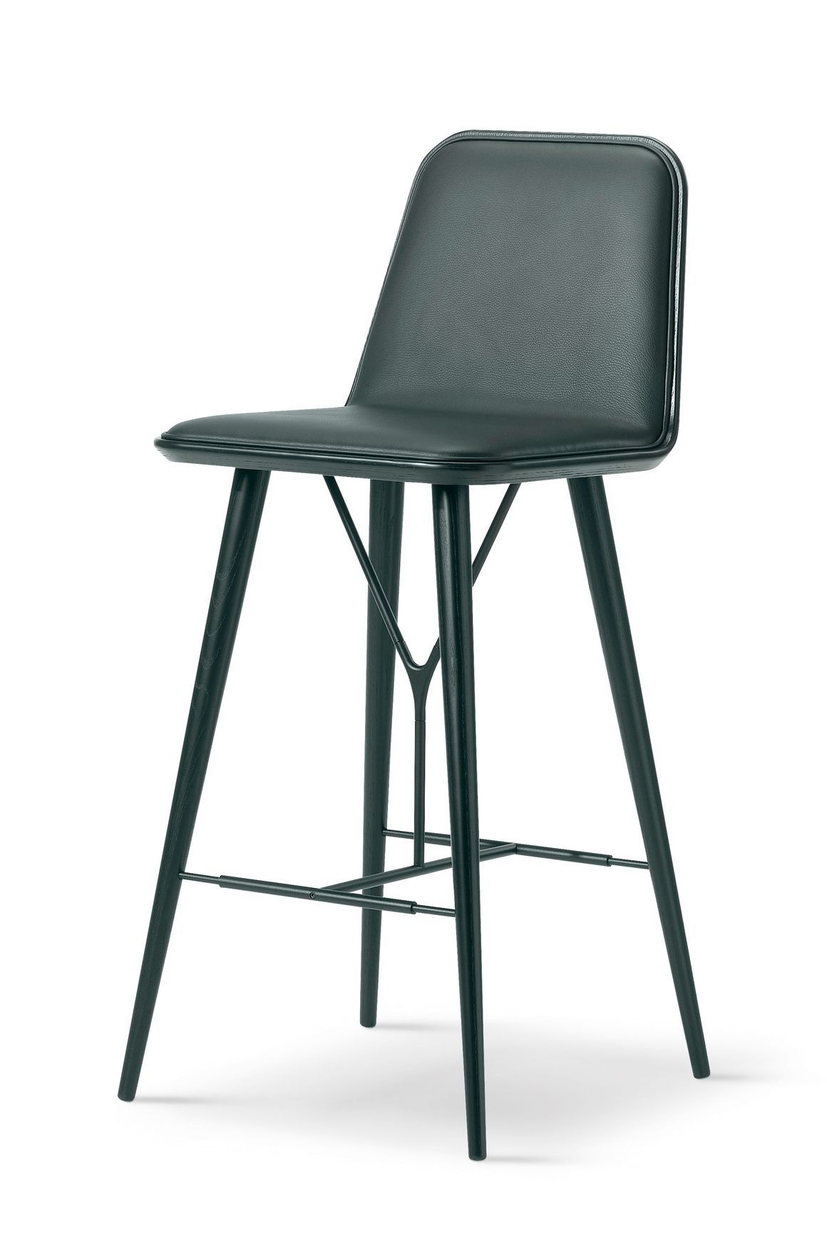 Spine Wood Stool Front Upholstery by Fredericia