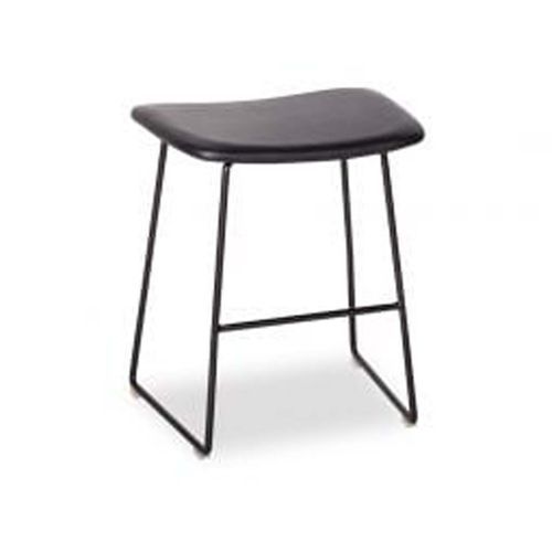 Winnie Low Stool -  Black Leather