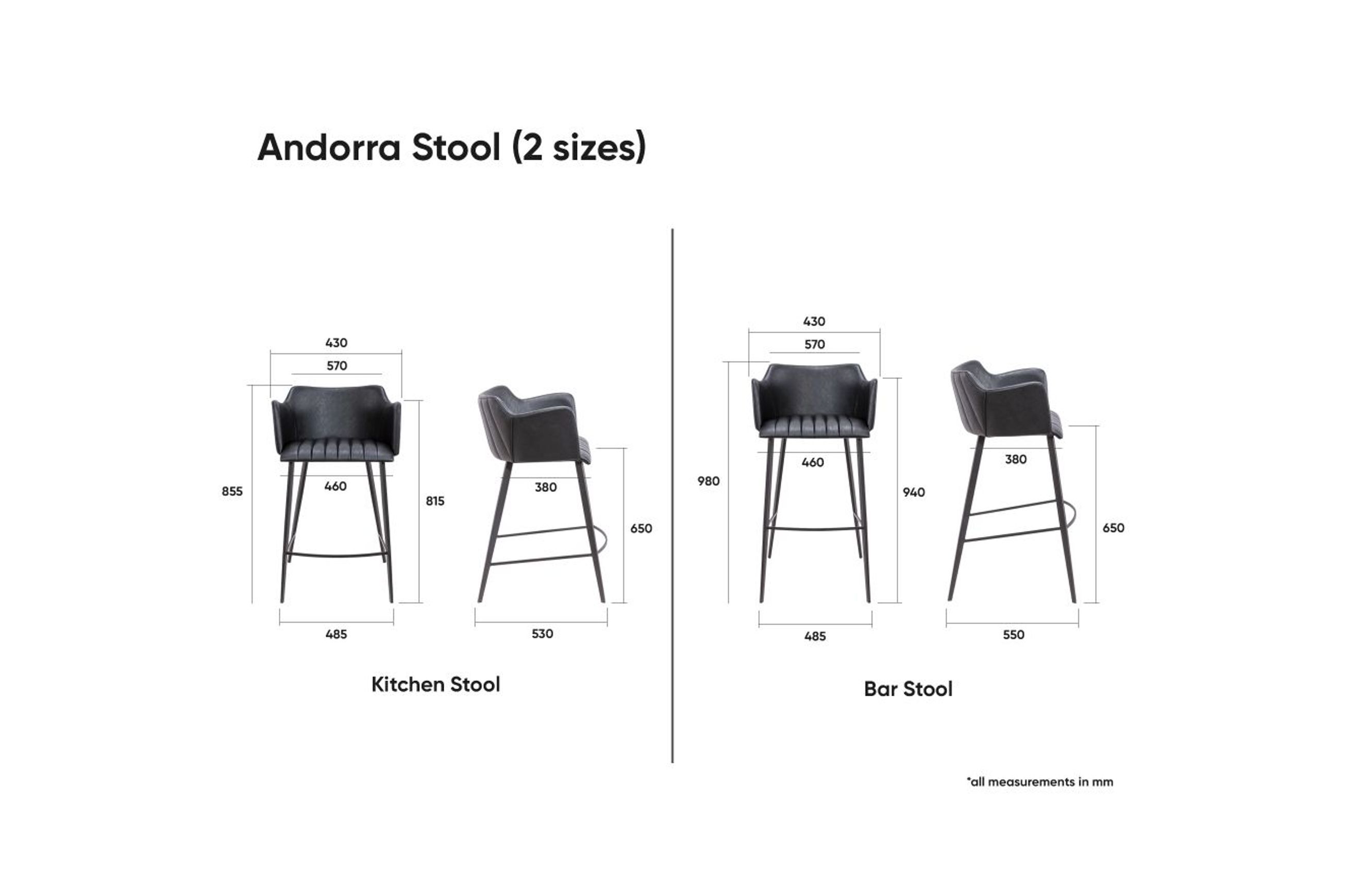 Andorra Bar Stool 75cm