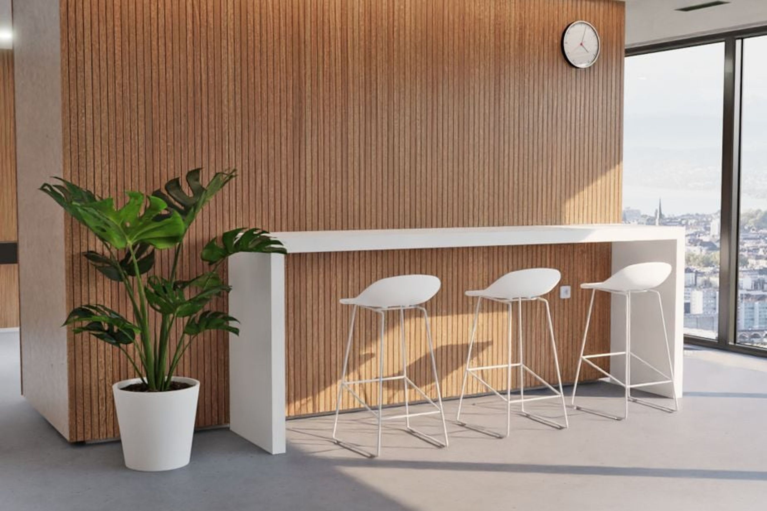 Pop Stool - White Frame and Shell Seat