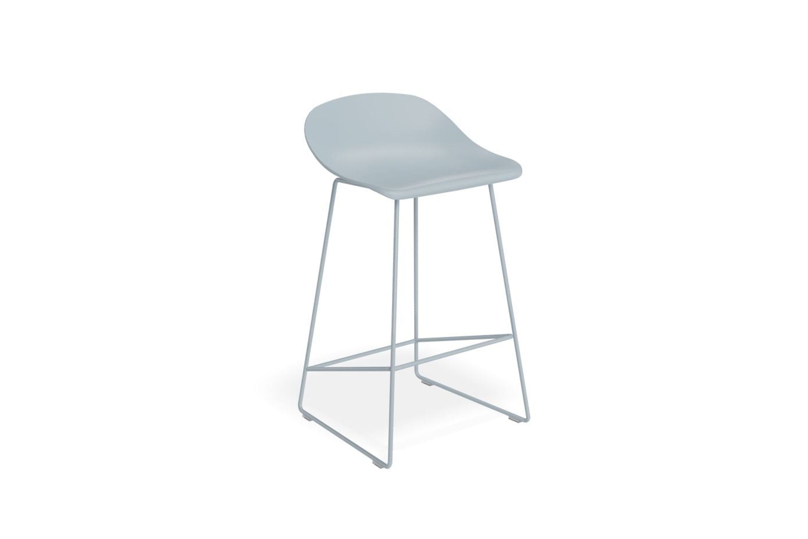 Pop Stool - Powder Blue Frame and Shell Seat