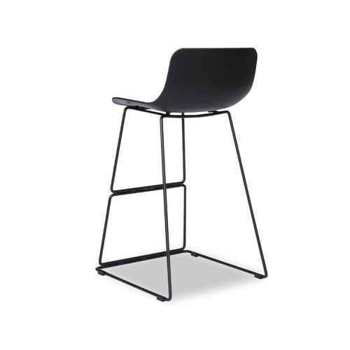 Umbria Stool -  Black Shell  - 66cm Kitchen Bench Height