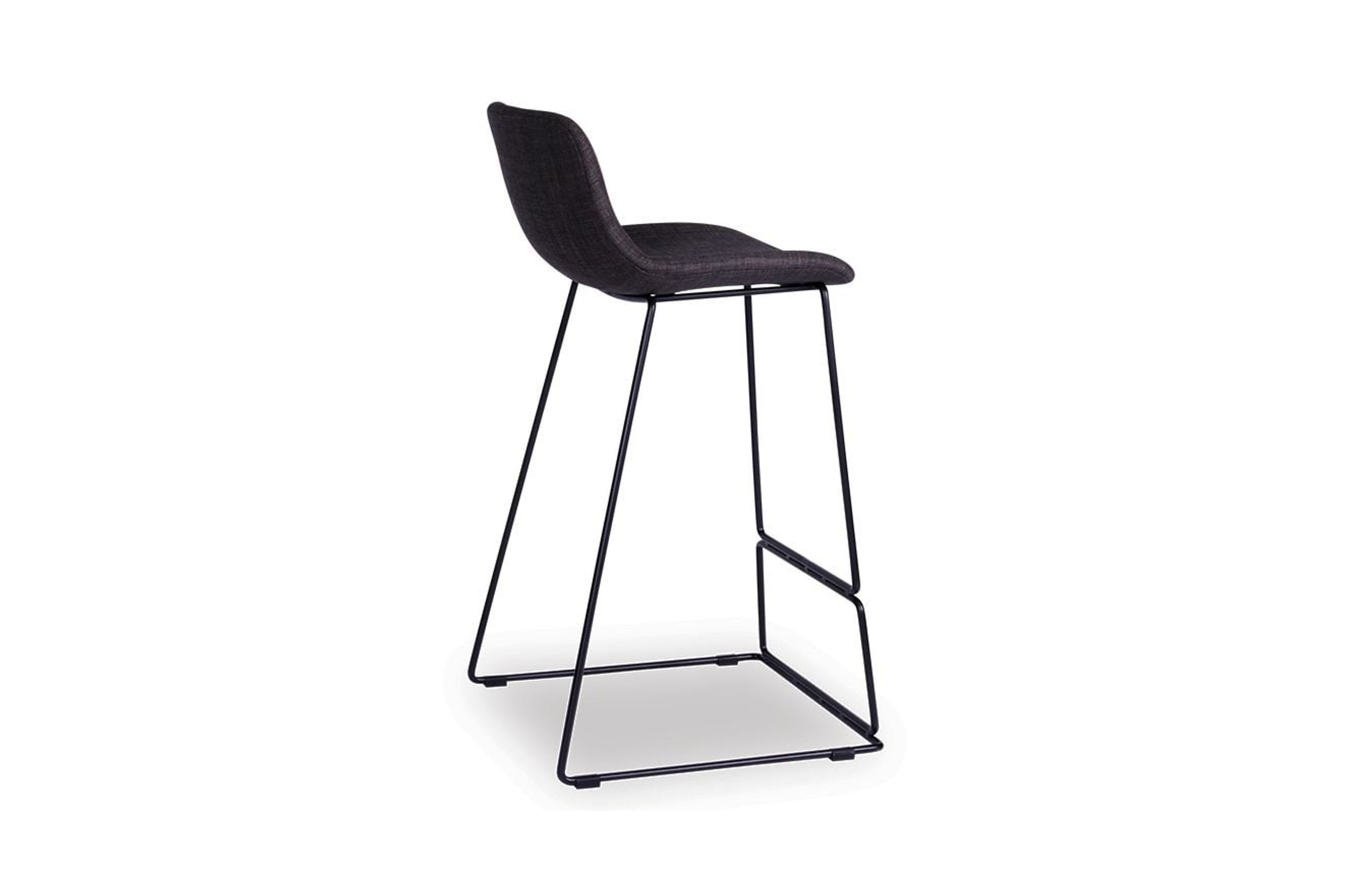 Umbria Stool -  Charcoal fabric - 77cm Commercial Bar Height