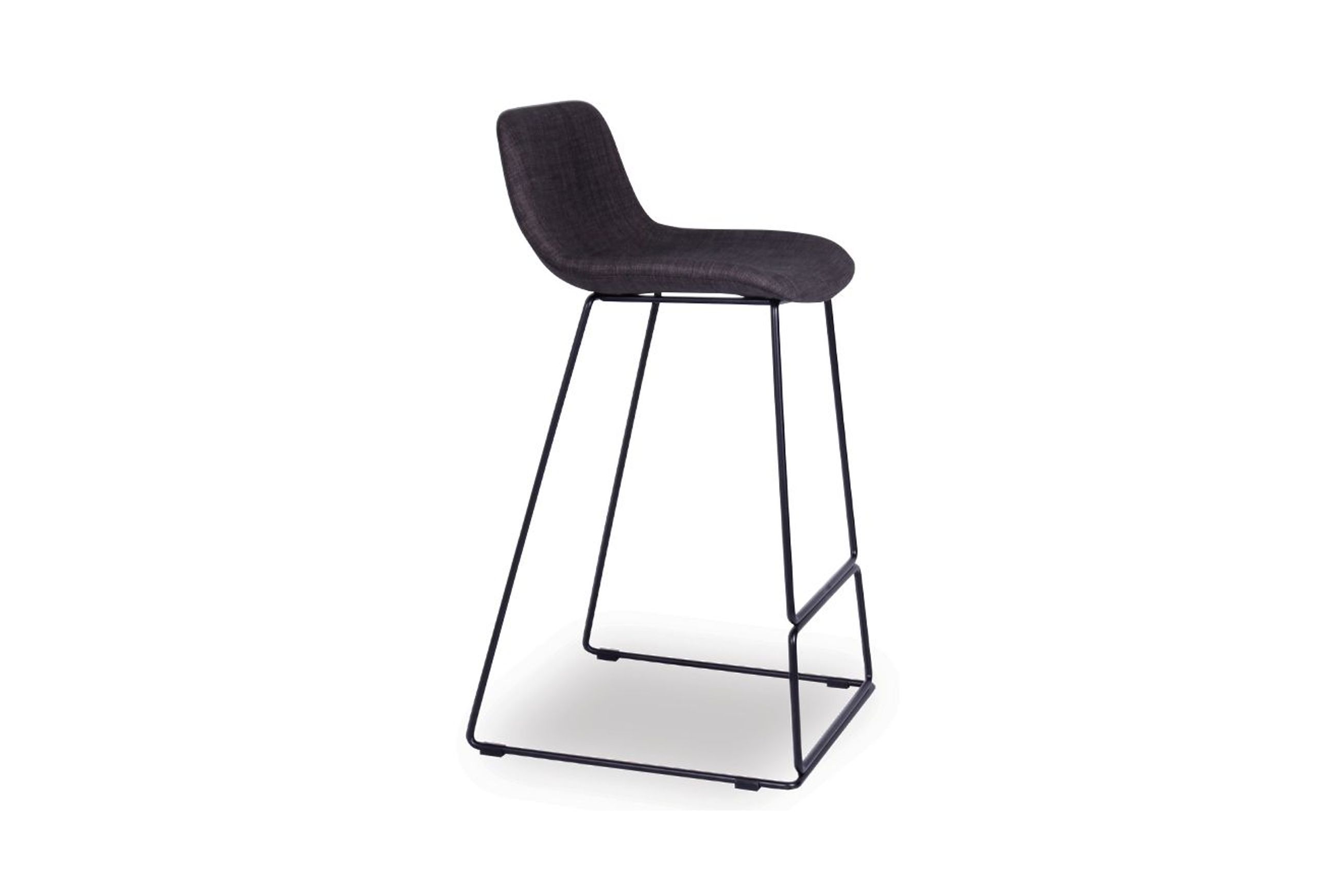 Umbria Stool -  Charcoal fabric - 77cm Commercial Bar Height