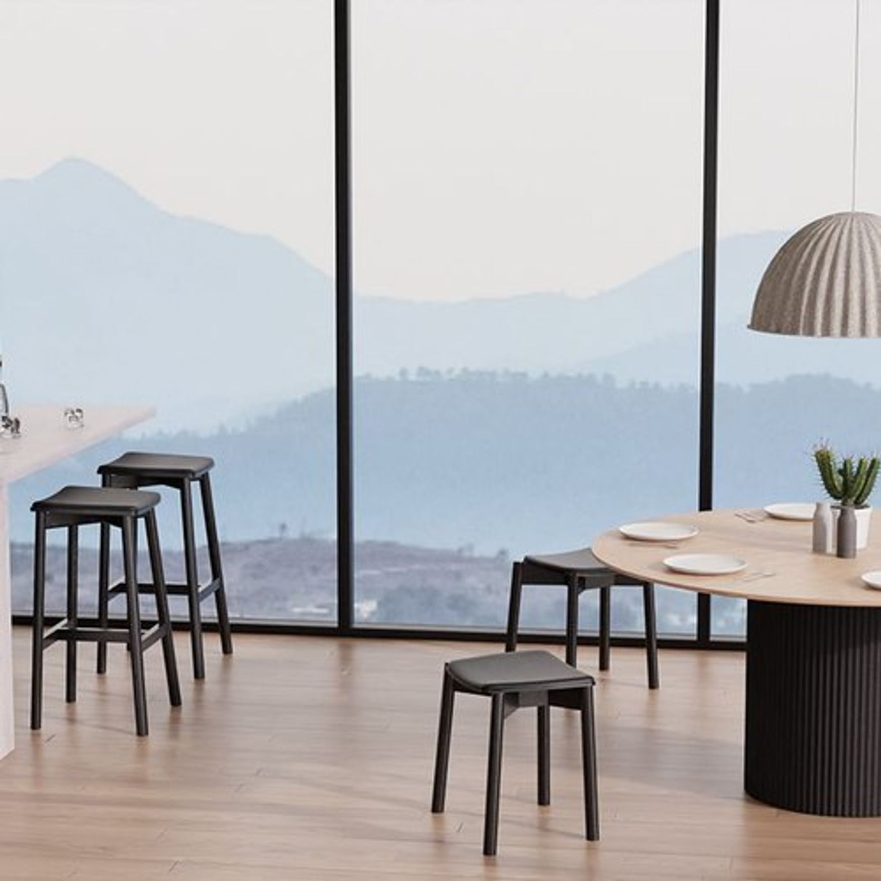 Andi Low Stool with Pad 45cm