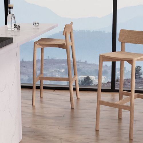 Andi Stool - Natural  - 66cm Seat Height (Kitchen Bench height)