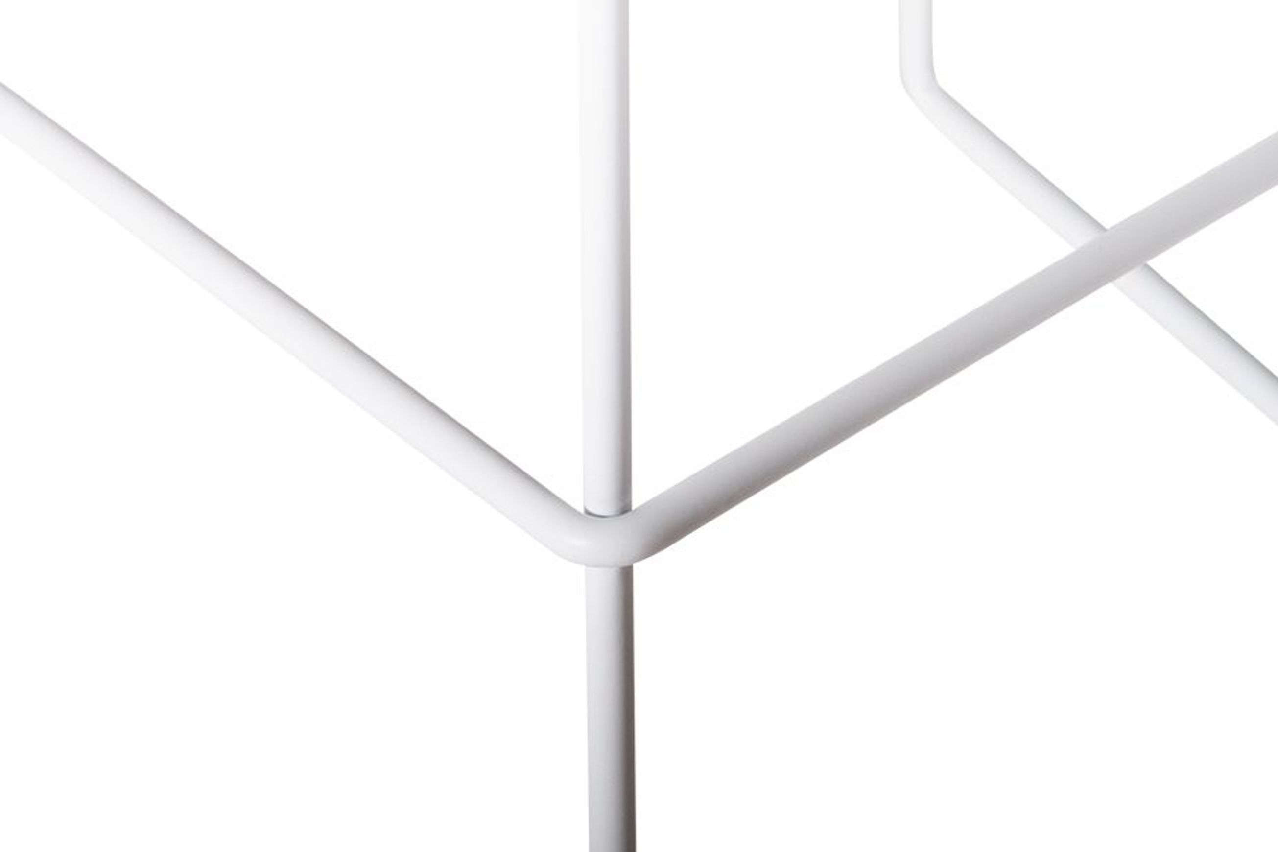 Hugo Bar Stool - White - Natural Seat - 68cm Round