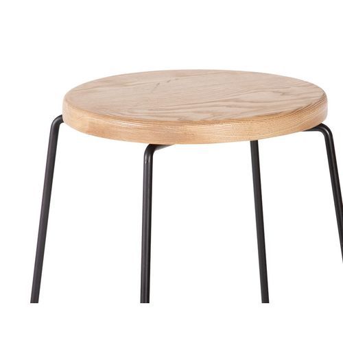 Hugo Bar Stool -  Natural Seat - 68cm Round Seat