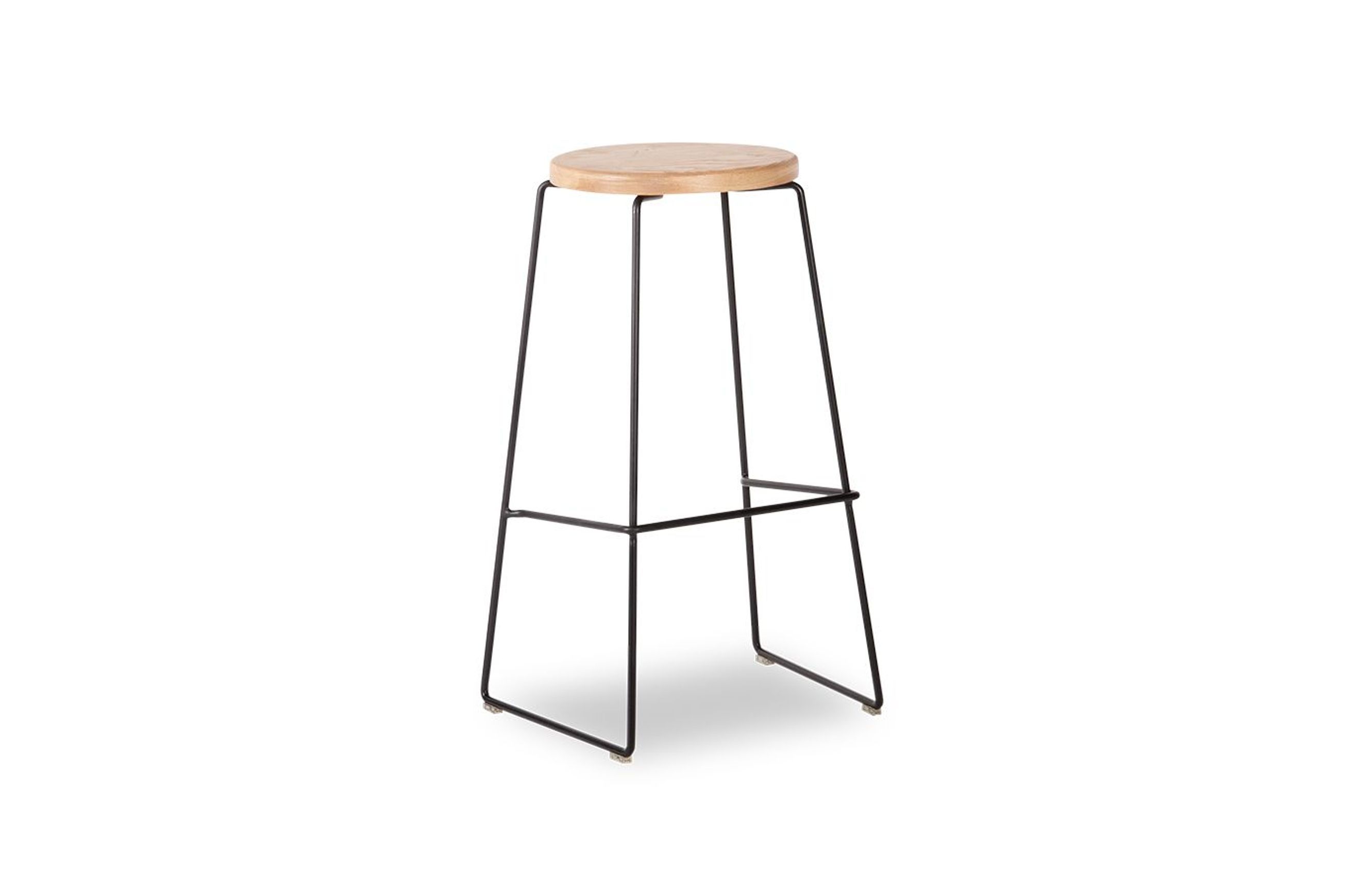 Hugo Bar Stool -  Natural Seat - 78cm Round Seat
