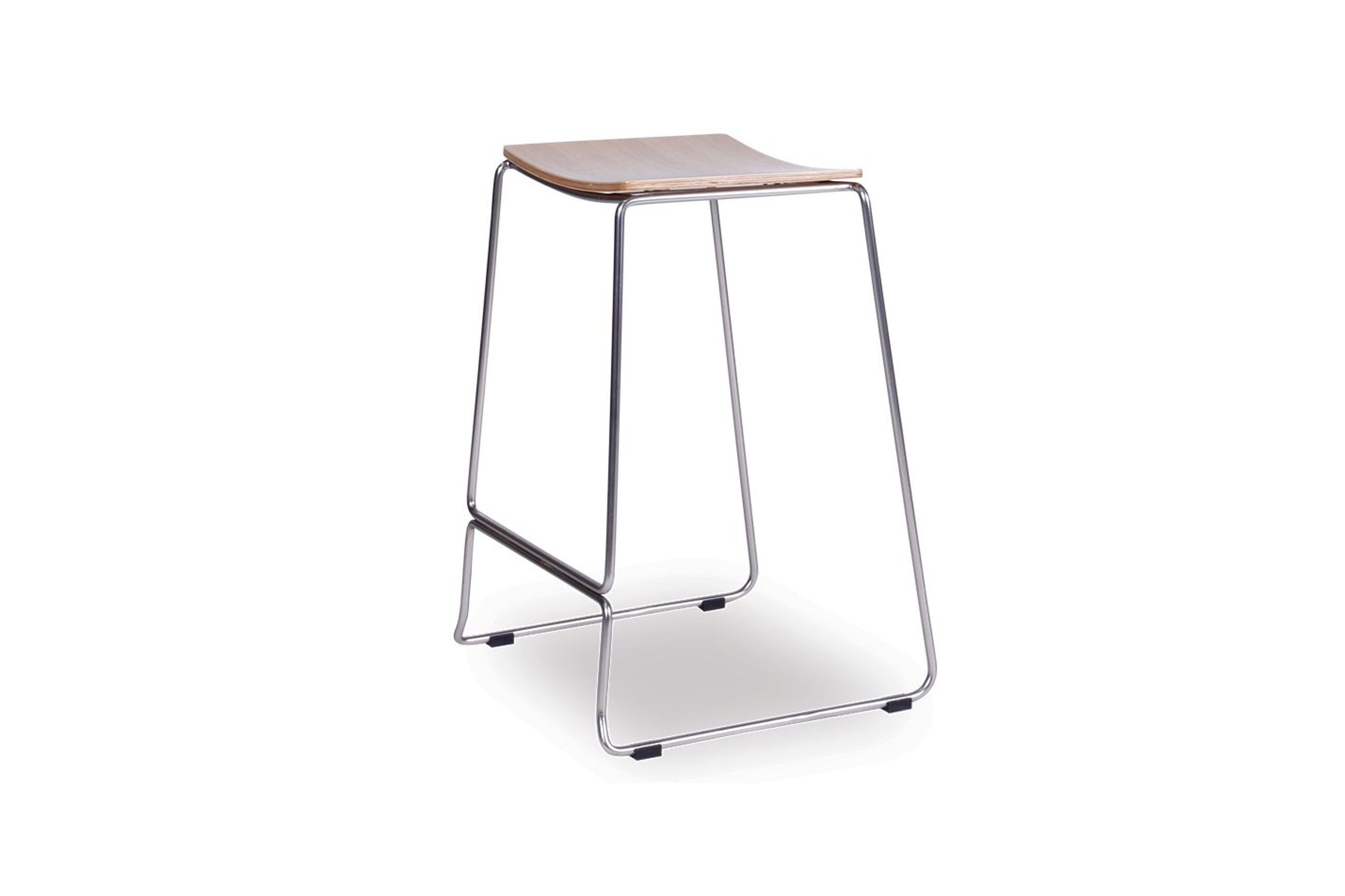 Ardent Stool - Brushed Steel - Natural
