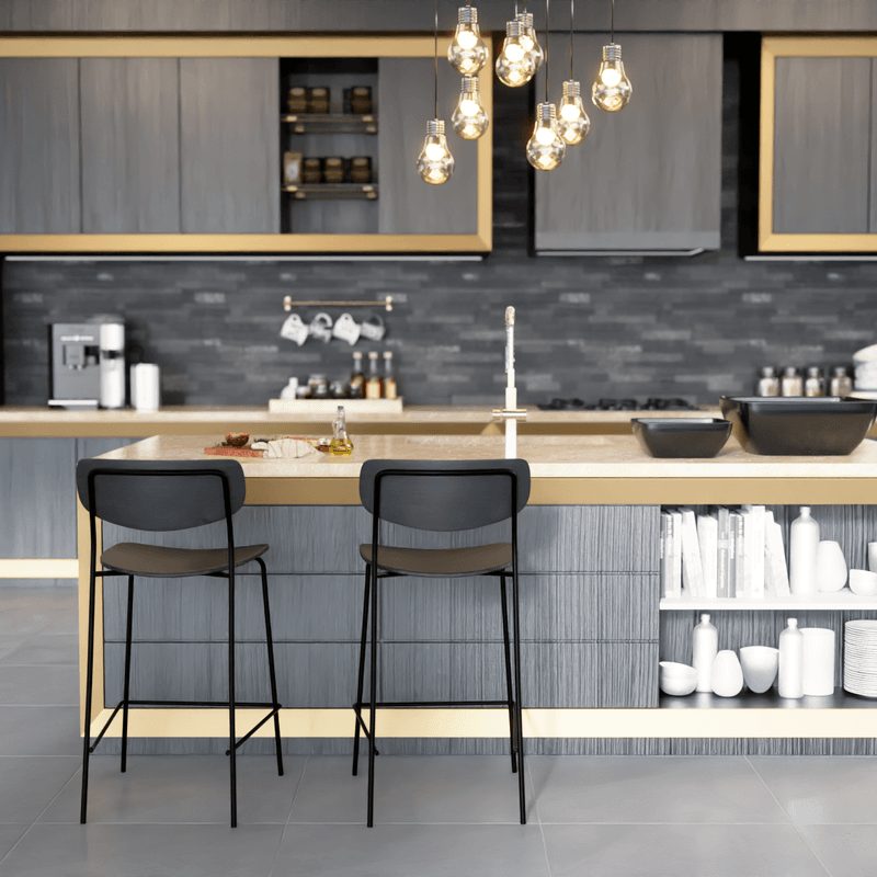 Rylie Stool - Black Stained Ash Seat and Backrest