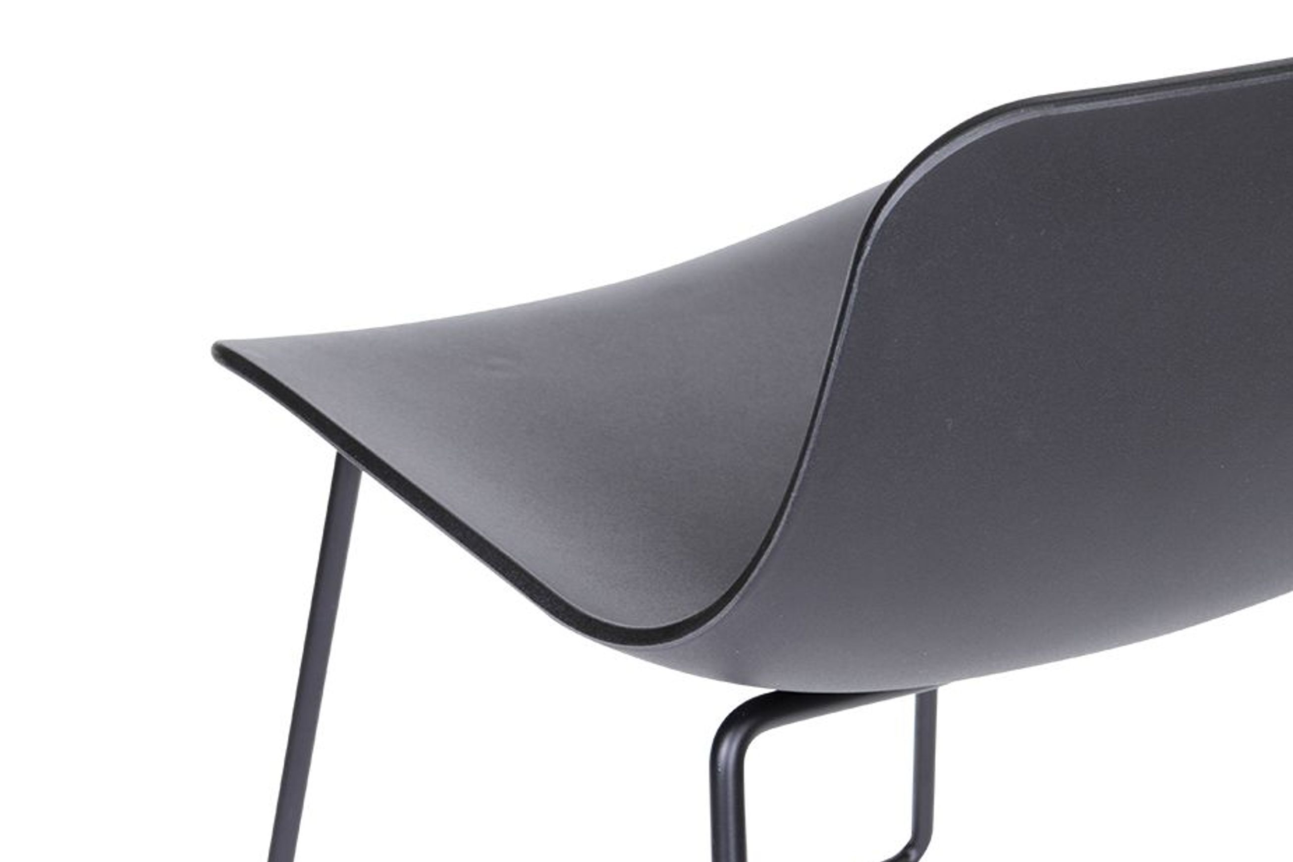 Umbria Stool -  Black Shell  - 66cm Kitchen Bench Height