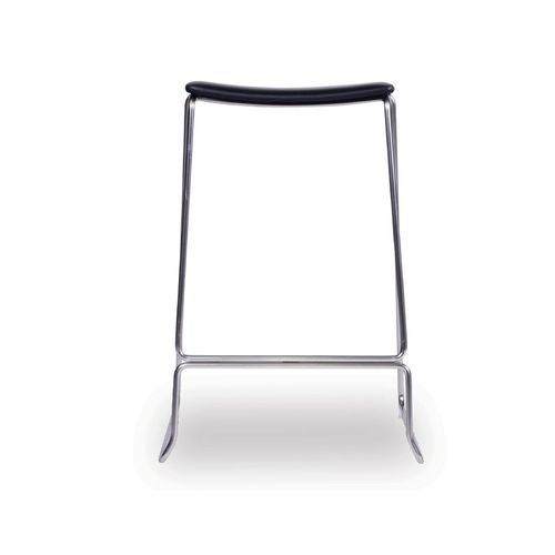 Ardent Stool - Brushed Steel - Black Pad