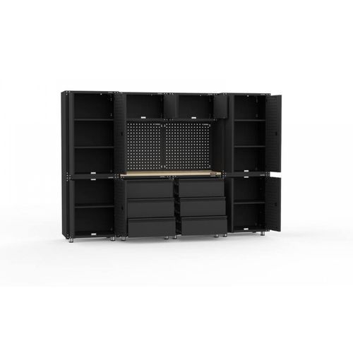 Black Workshop Garage Storage Cabinet Set | GS-D11B