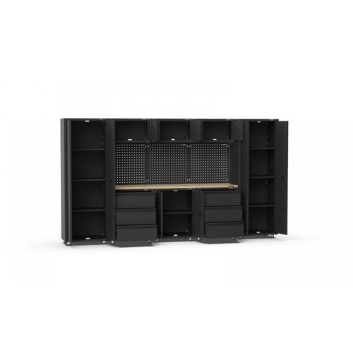 Black Workshop Garage Storage Cabinet Set | GS-D12