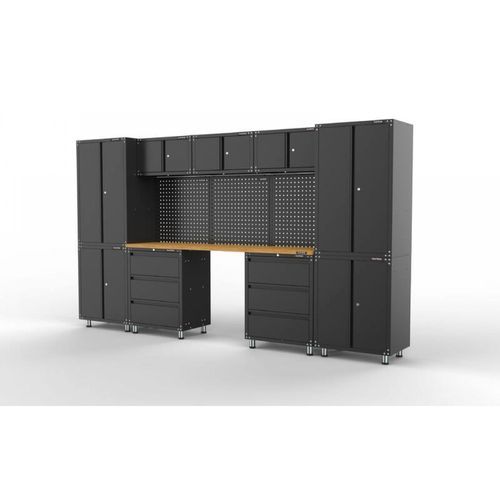 Black Workshop Garage Storage Cabinet Set | GS-D13