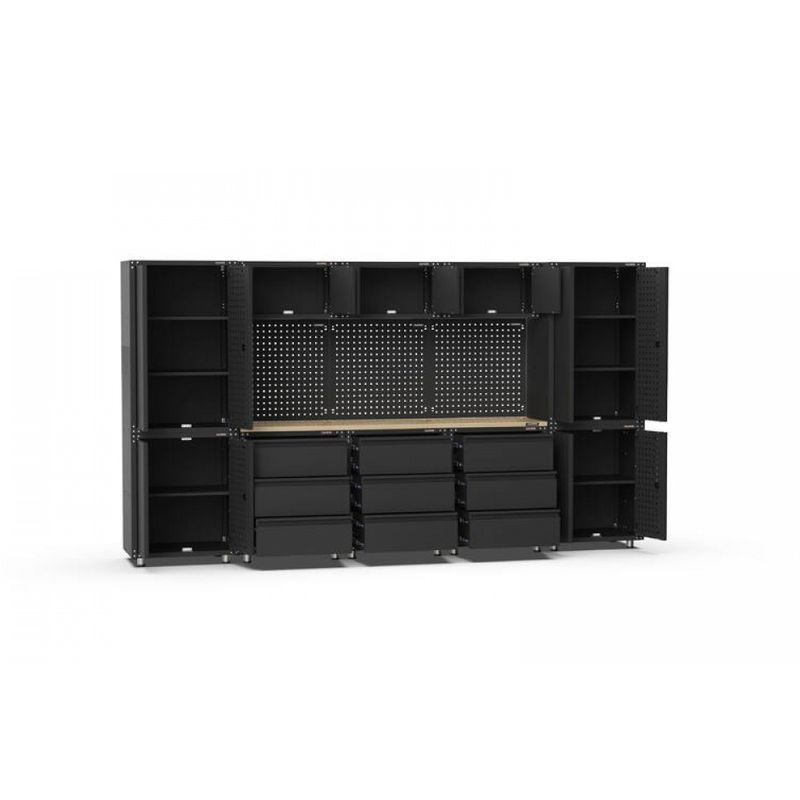 Black Workshop Garage Storage Cabinet Set | GS-D14