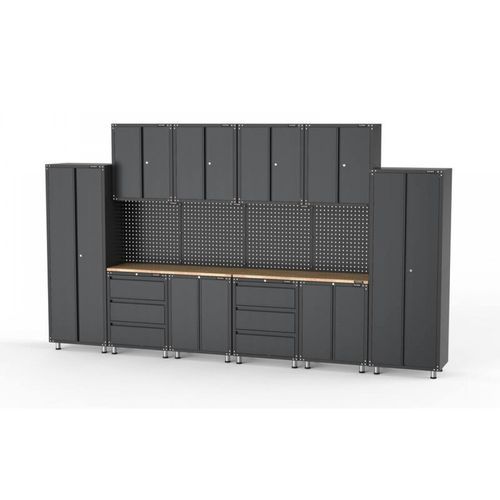 Black Workshop Garage Storage Cabinet Set | GS-D16