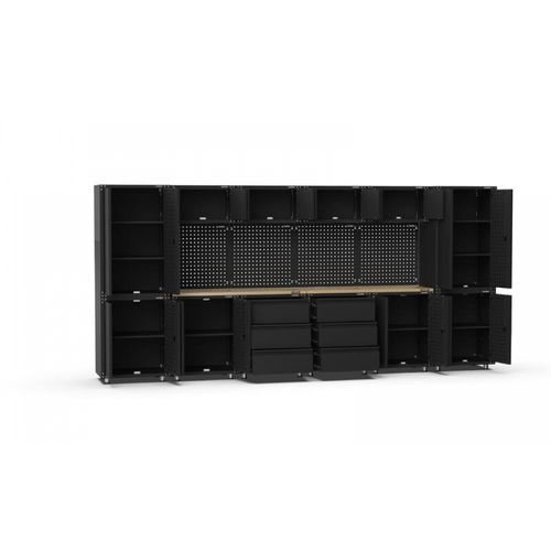 Black Workshop Garage Storage Cabinet Set | GS-D18