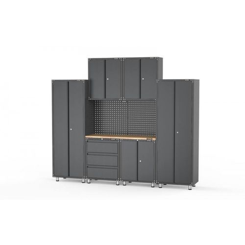Black Workshop Garage Storage Cabinet Set | GS-D9B