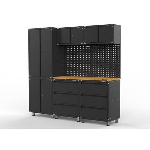 Black Workshop Garage Storage Cabinet Set | GS-D9C