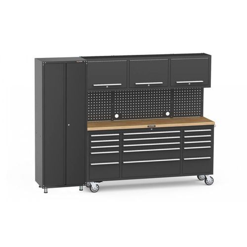 Black Workshop Garage Storage Cabinet Set | GS-P6A
