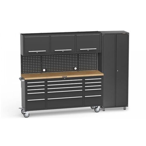 Black Workshop Garage Storage Cabinet Set | GS-P6A