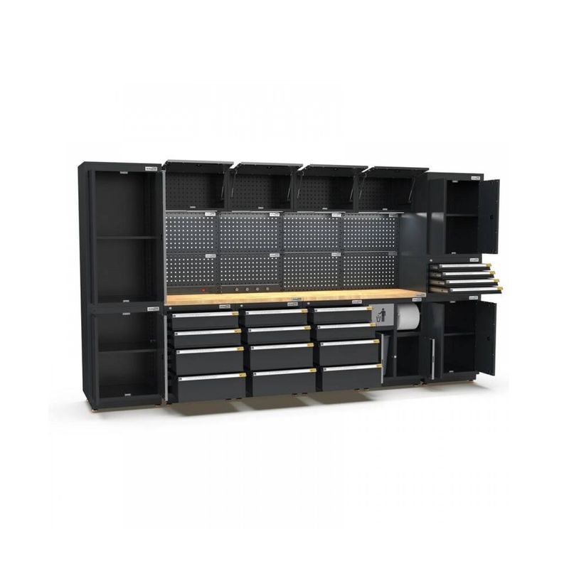 Pro Series Black Garage Storage Cabinet Set | GS30-34P