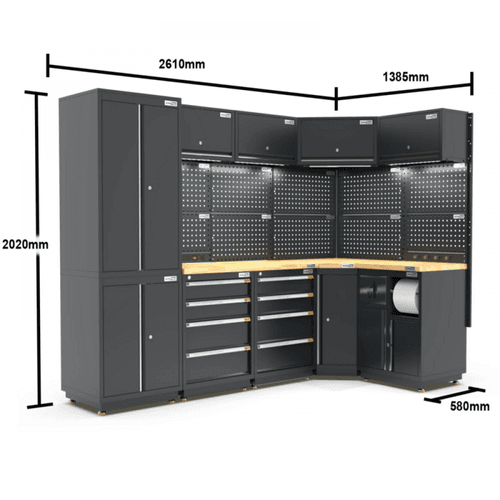 Pro Series Black Garage Storage Cabinet | GS30-COR35P