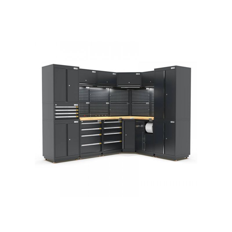 Pro Series Black Garage Storage Cabinet | GS30-COR38P
