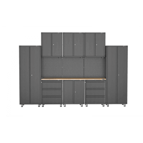 Black Workshop Garage Storage Cabinet Set | GS-D12C