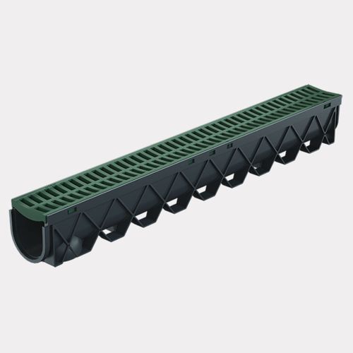 Storm Drain™ – 1m complete with Green Plastic Grate