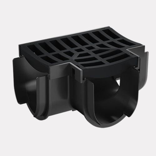 Storm Drain™ – Tee Piece with Black Plastic Grate