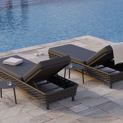 Siano Sun Lounge - Outdoor - Charcoal - Dark Grey Cushion