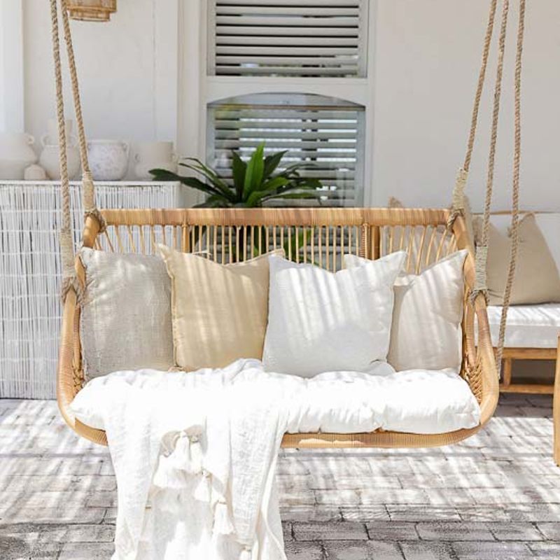 Bari Outdoor Double Hanging Chair – Natural