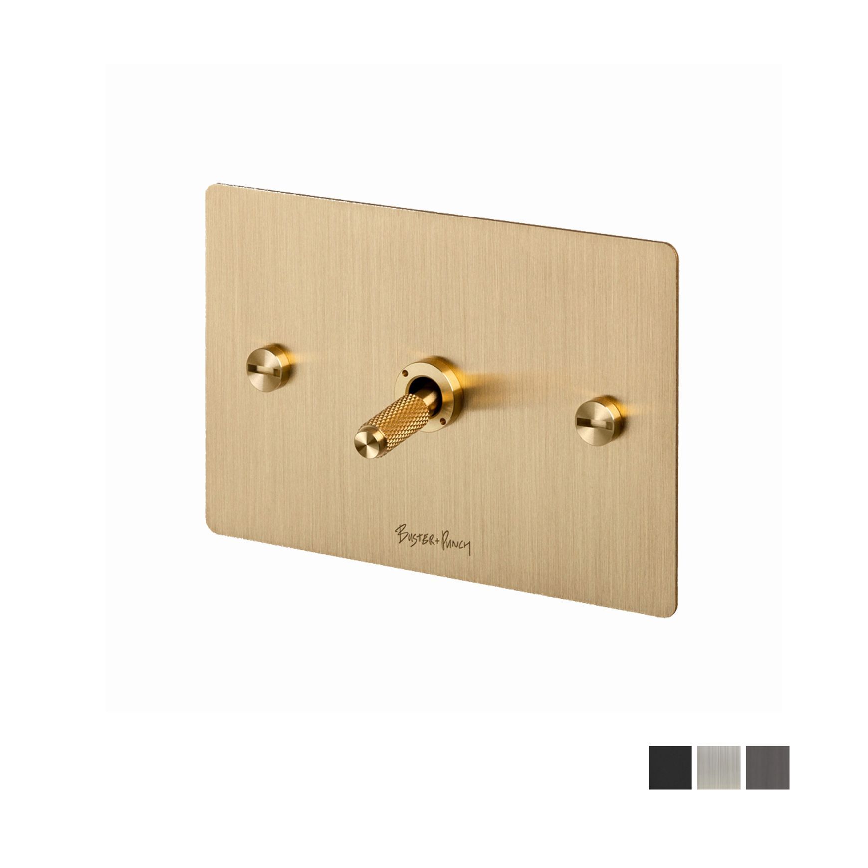Buster and Punch 1G Toggle Switch Solid Metal Flatplate