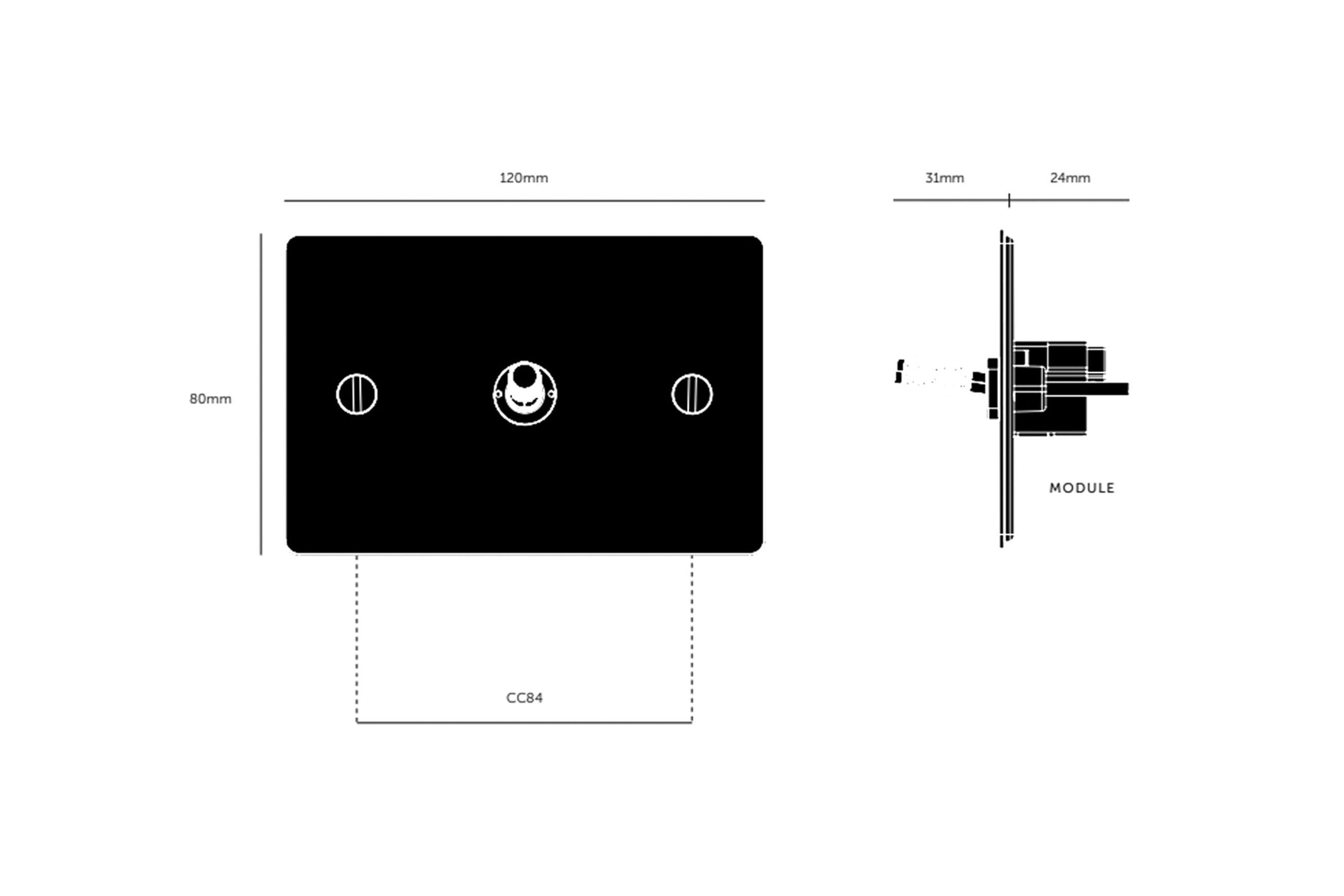 Buster and Punch 1G Toggle Switch Solid Metal Flatplate