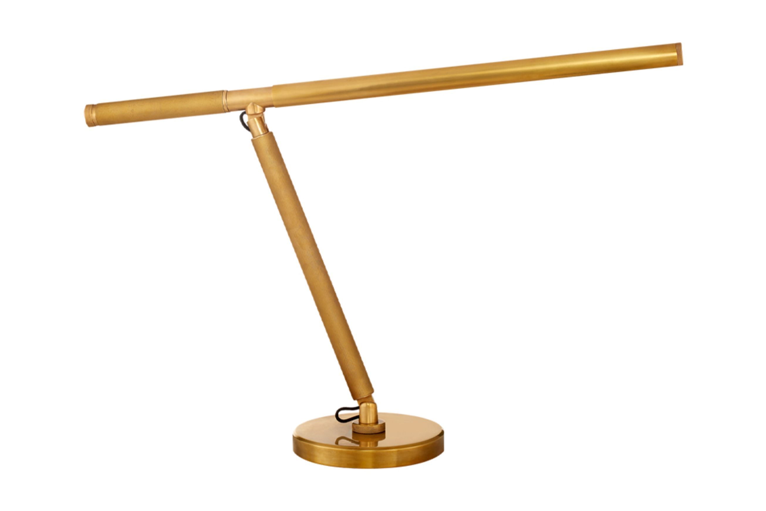 Barrett Knurled Boom-arm Desk Lamp – Brass