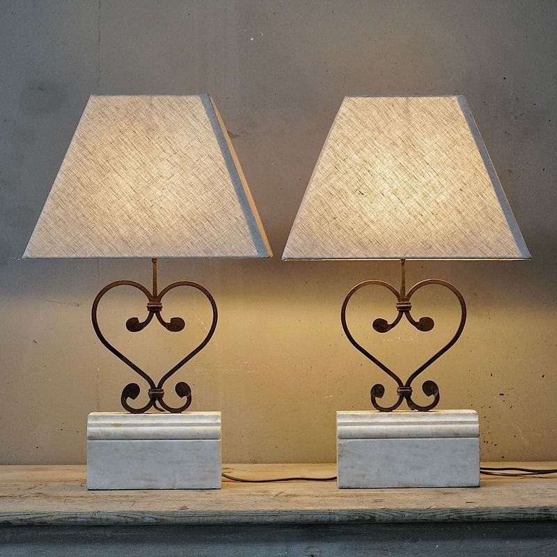French Architectural Element Lamps (Pair)