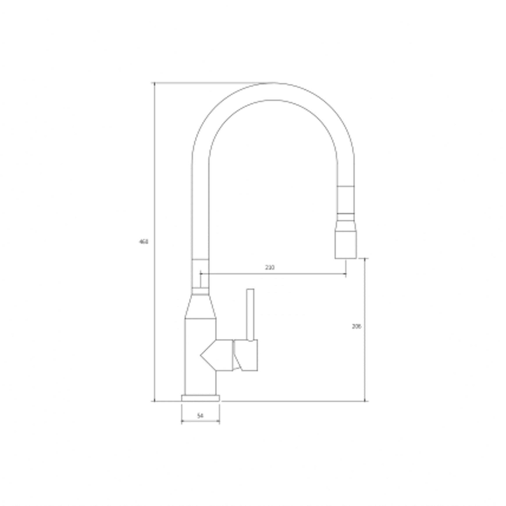 Stainless Minimal Black Spout Pulldown Sink Mixer