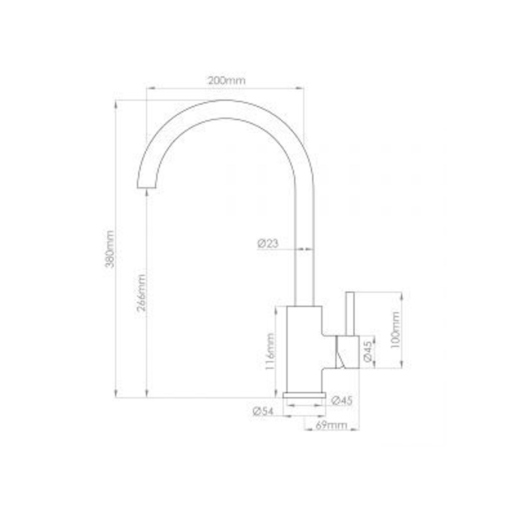 Stainless Minimal Gooseneck Sink Mixer