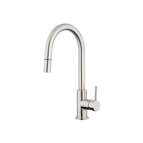 Stainless Gooseneck Minimal Pull Out Sink Mixer