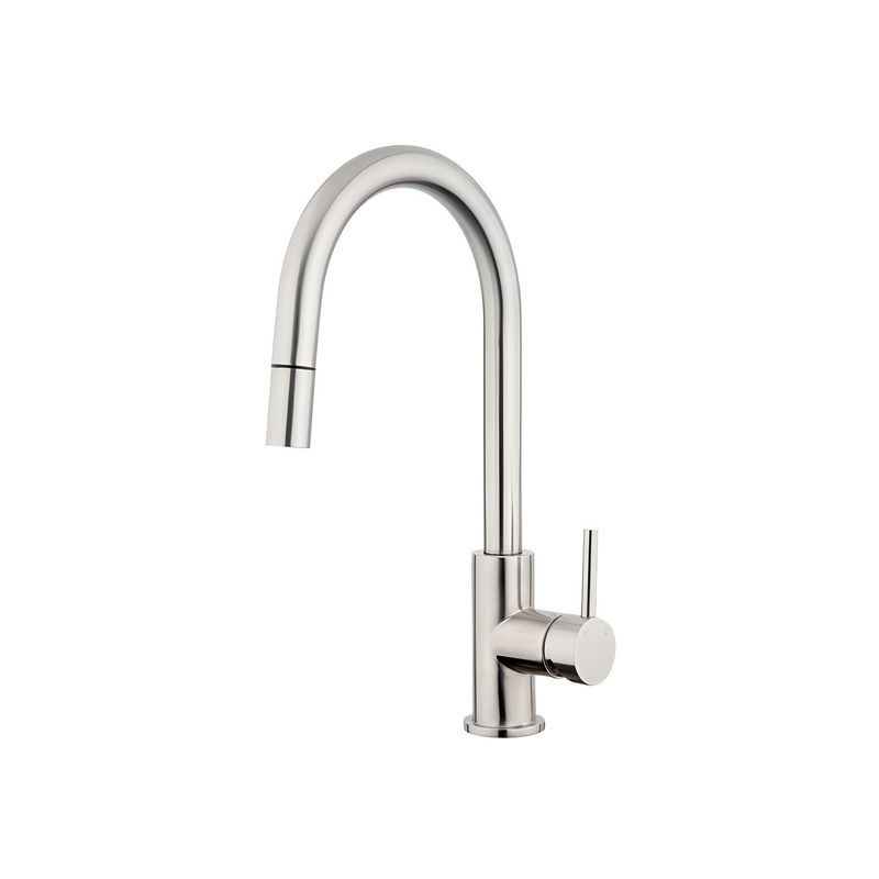 Stainless Gooseneck Minimal Pull Out Sink Mixer
