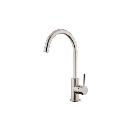 Stainless Minimal Gooseneck Sink Mixer