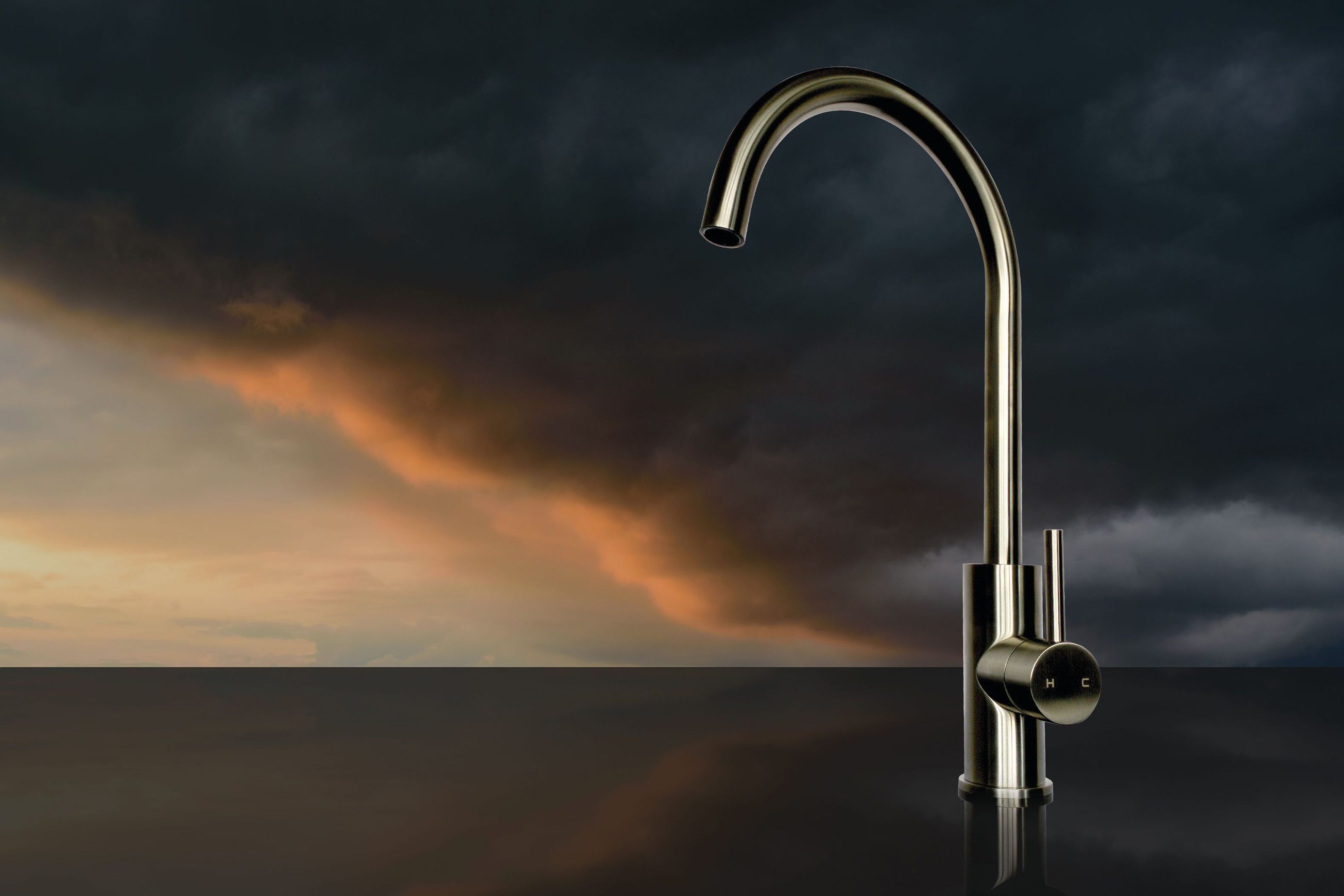 Storm Gooseneck Sink Mixer with Cold Start technology